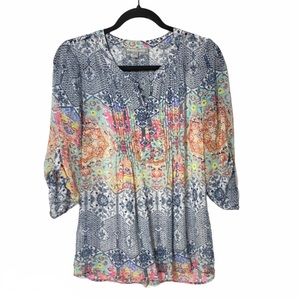 daniel rainn popover pleated Blouse